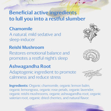 Grace Farms Rest Wellness Organic Tea Blend (16 Pyramid Sachets) | Sleep And Stress Support For Evening | Chamomile Vanilla Tea