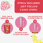 Joyba Reduced Sugar Strawberry Lemonade Flavored Green Bubble Tea, 4 Pack,12 Fl Oz. Cups