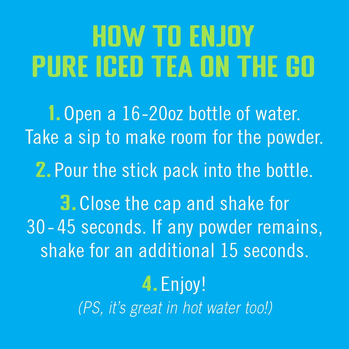 Unbrewed Planet Instant Iced Tea - 100% Pure Black Tea - 30 Single Serve Stick Packs - Unsweetened - Vegan - Gluten Free - On-Th