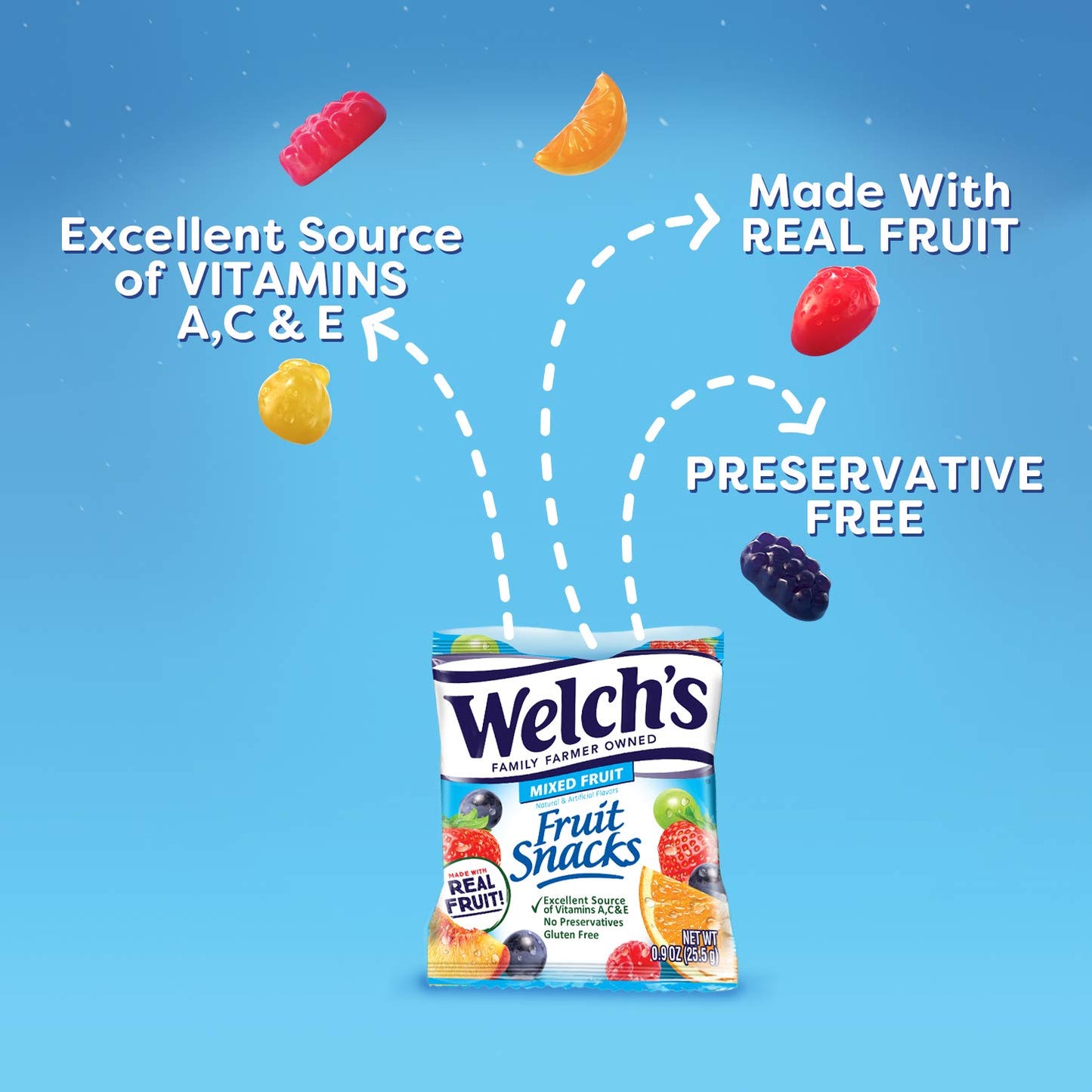 Welch'S Fruit Snacks, Variety Pack With Mixed Fruit, Berries 'N Cherries & Island Fruits, Gluten Free, Bulk Pack, 5Oz (Pack Of 1