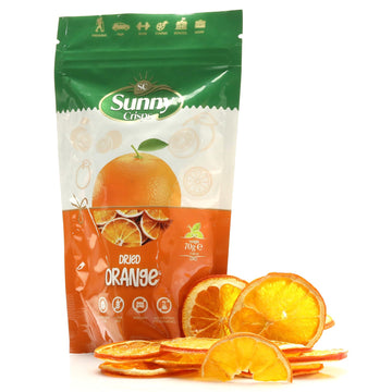 SUNNY CRISPS Dried Orange Slices for Cocktails 2.46 Oz - Gluten Free Dehydrated Orange Slices for Decorating and Drinks - Chewab