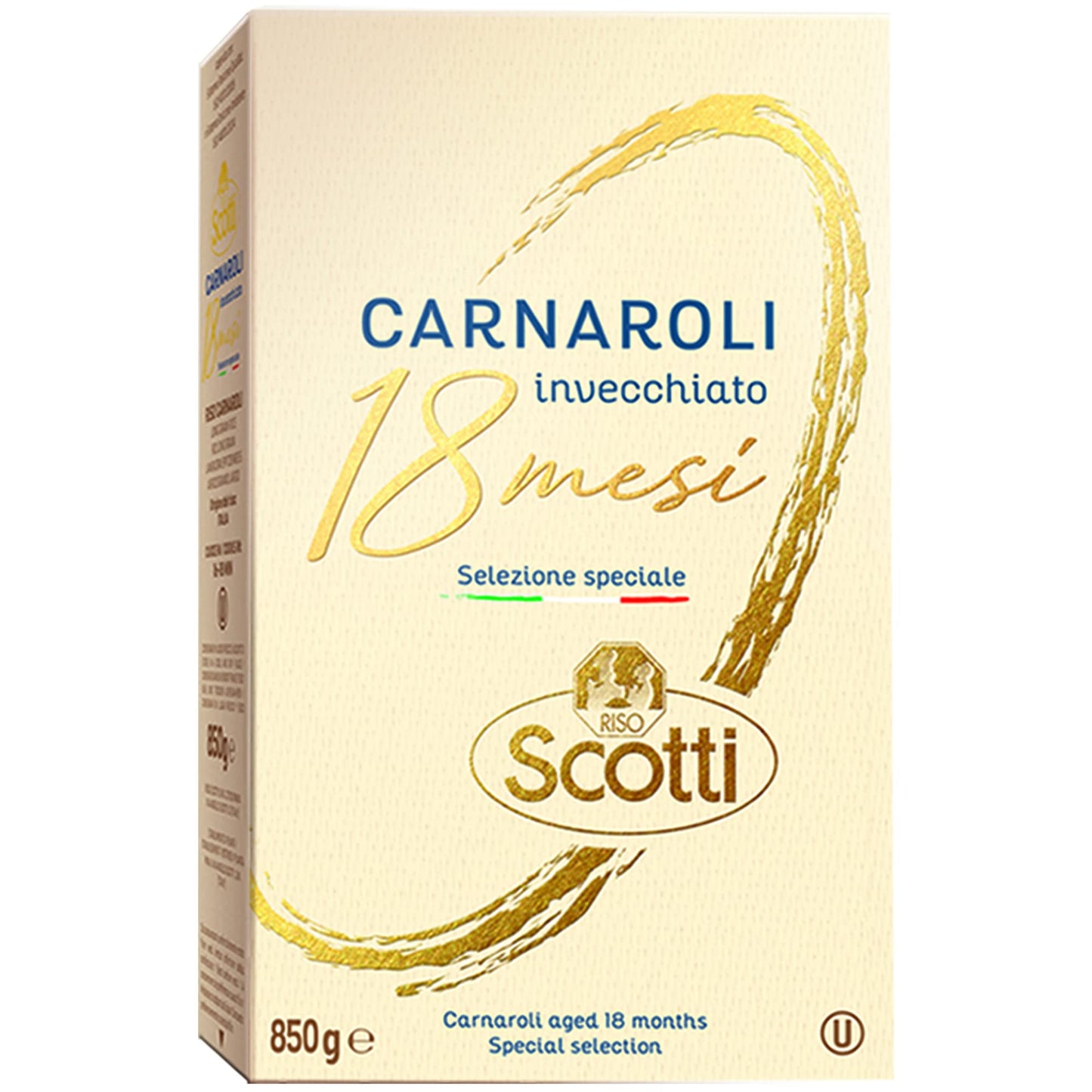 Riso Scotti Premium Carnaroli Rice, aged for 18 months, 1.87 lbs (850g) product of Italy, chef selected, gluten free, non gmo, v