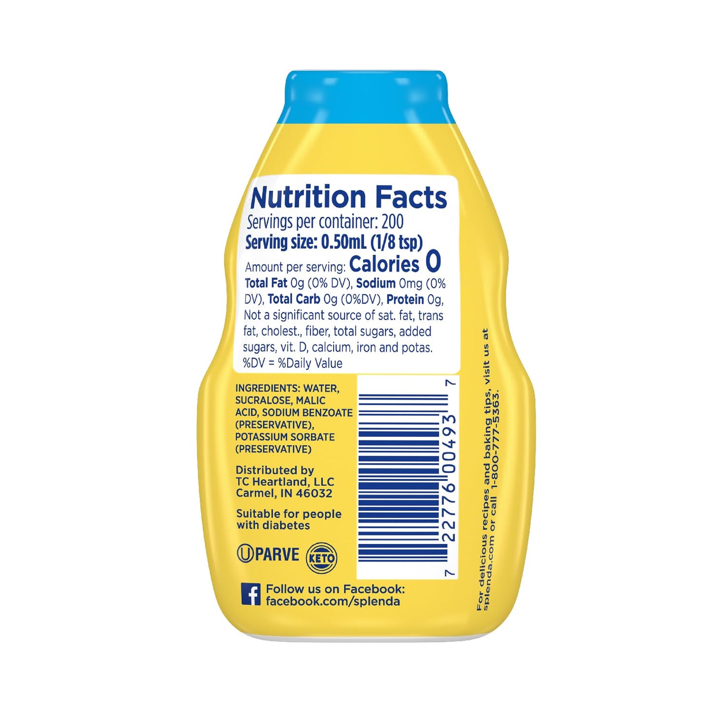 Splenda Liquid Zero Calorie Sweetener Drops, 100Ml (Pack Of 1)