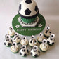 YCTHUNFISH 24 Pack Soccer Ball Cupcake Toppers Sports Theme Small Food Picks for Baby Shower Birthday Party Decorations