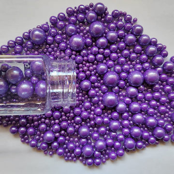 Eastron Edible Purple Pearl Sugar Sprinkles Candy Mixing Size Baking Cake Decorations Cupcake Toppers Cookie Decorating Celebrat