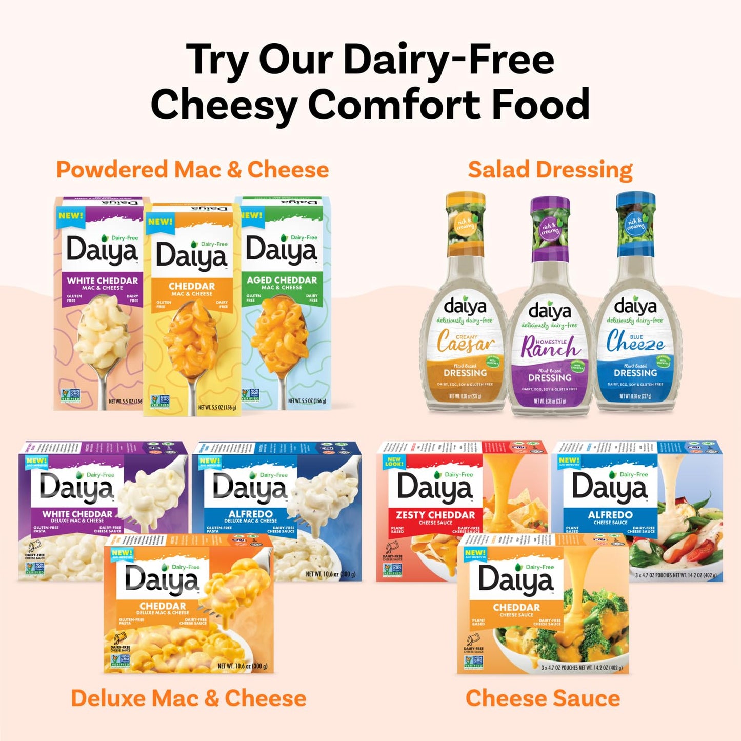 Daiya Dairy Free Gluten Free Cheddar Style Vegan Mac And Cheese, 10.6 Ounce (Pack Of 8)