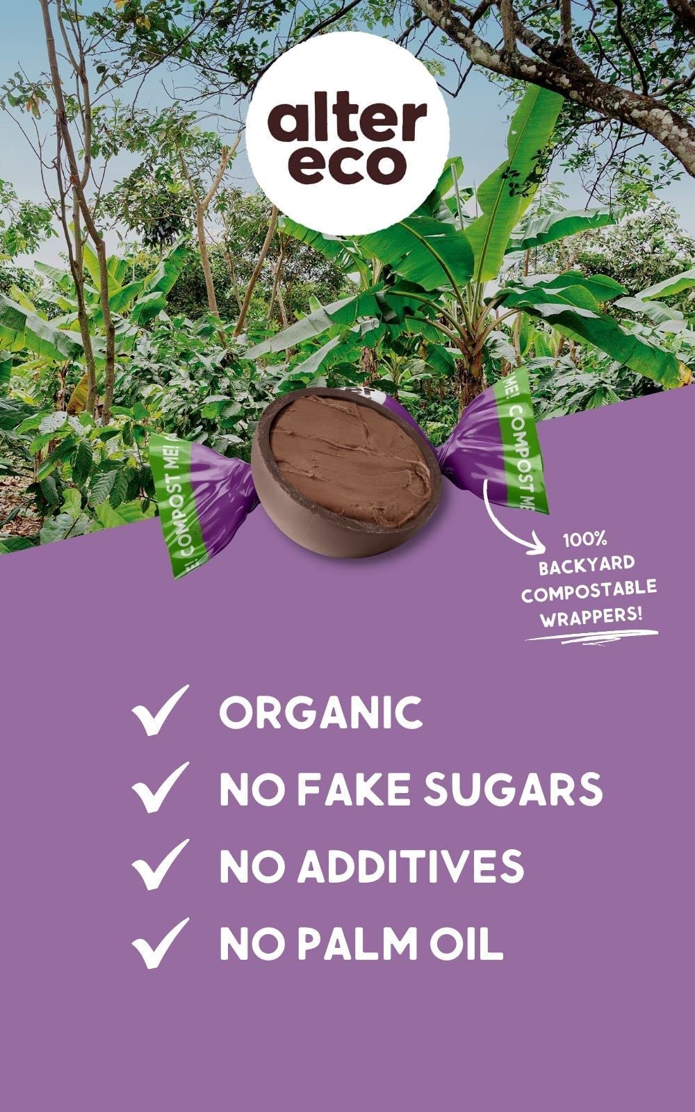 Alter Eco |Classic Dark Chocolate Truffles | Pure Dark Cocoa, Fair Trade, Organic, Non-Gmo, Gluten Free | 20 Truffles