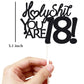 18 Birthday Cake Toppers-Black Glitter, Funny 18Th Cake Topper For Men,18 Cake Topper For Women, 18Th Birthday Decorations,18Th