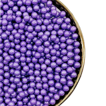 Sprinkles Dark Purple Edible Pearls,Cake Sprinkles 130G 4.6Oz,Cookie Sprinkles,Sugar Pearl, Edible Candy Pearls For Cake Cupcake
