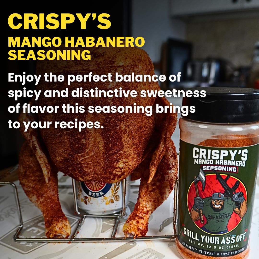 Gyao Crispy'S Mango Habanero Seasoning - Bbq & Grill Seasoning For Steak, Burger, Pork & Chicken - Seasonings And Spices For Coo