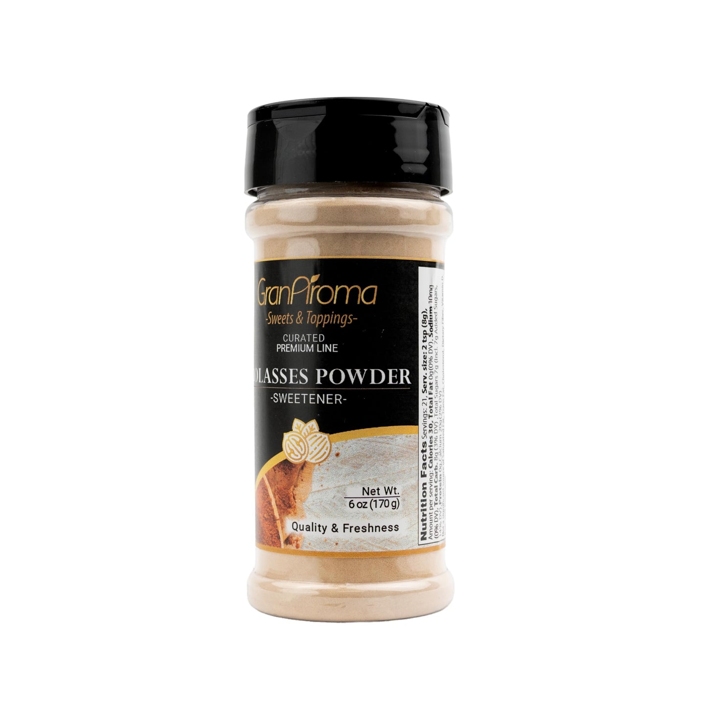 GranAroma Molasses Powder Sweetener for Baking 6 Ounce