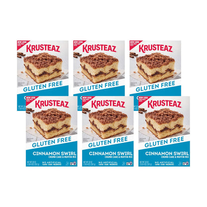 Krusteaz Gluten Free Baking Mix, Cinnamon Swirl Crumb Cake & Muffin Mix, Gluten Free with No Artificial Flavors, Colors or Prese