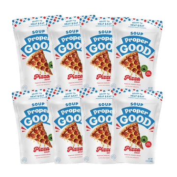 Proper Good Pepperoni Pizza Soup | Gourmet Microwave Meal with Flavorful Pepperoni | Creamy Cheese, Fresh Tomatoes, High Protein