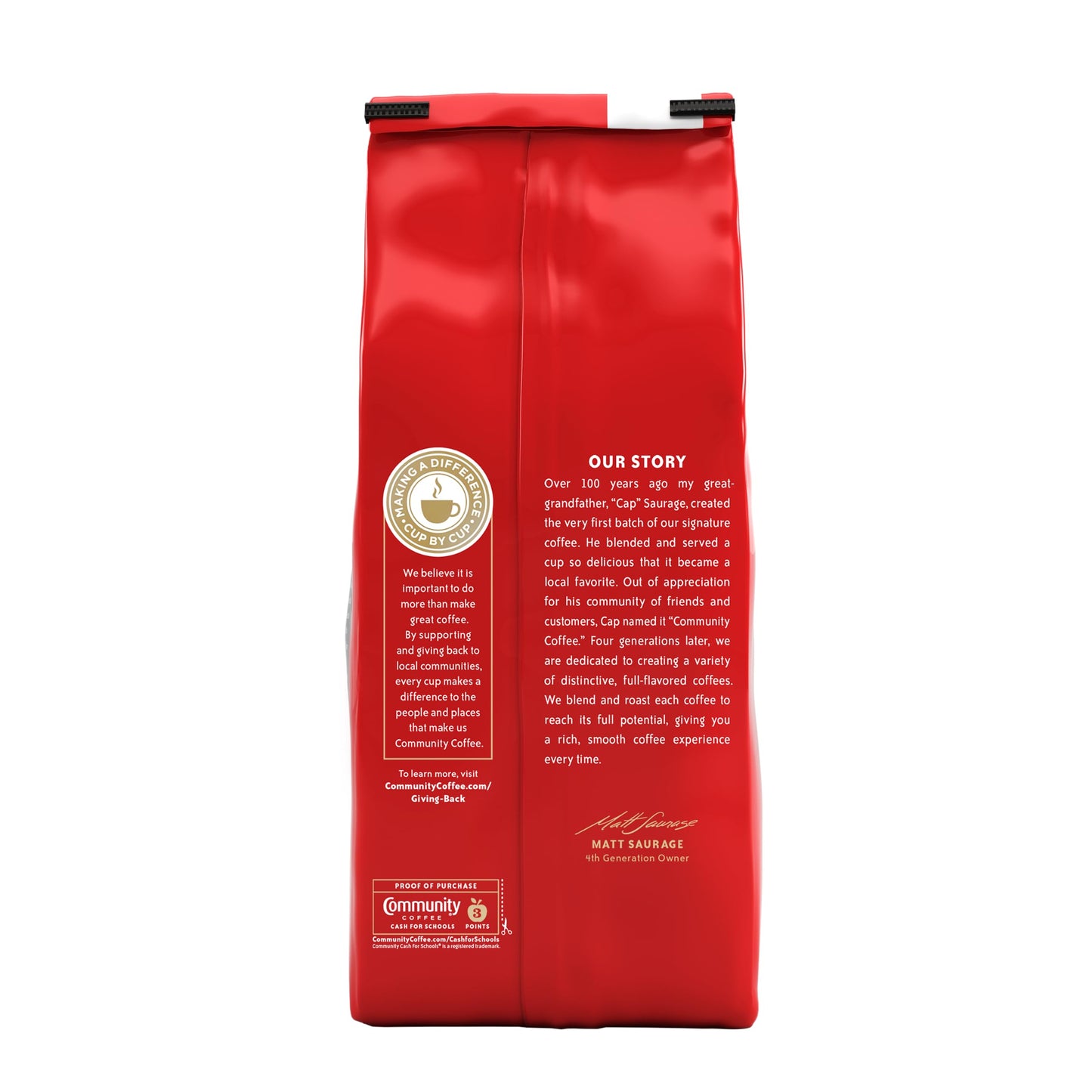 Community Coffee Signature Blend  128 Ounces Ground Coffee  Dark Roast  32 Ounce Bag (Pack of 4)