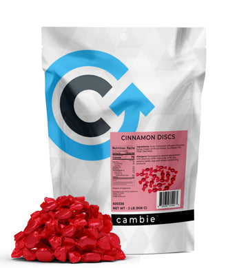 Cambie - Arcor Cinnamon Discs Hard Candy Individually Wrapped, Sweet & Fiery Cinnamon Flavoured Hard Candy, Perfect For Parties