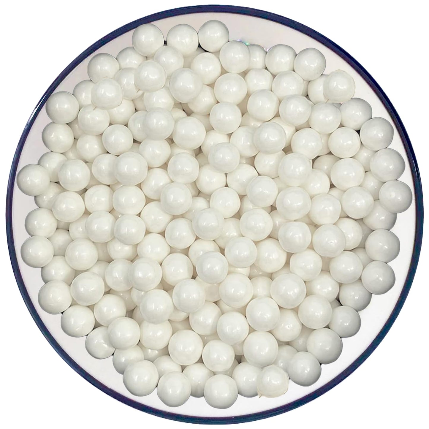 Sentovac 7mm White Pearl Sprinkles Edible Cake Decorating Sugar Candy Cookie Cake Cupcake Topper Ice Cream Baking Decorations Ha