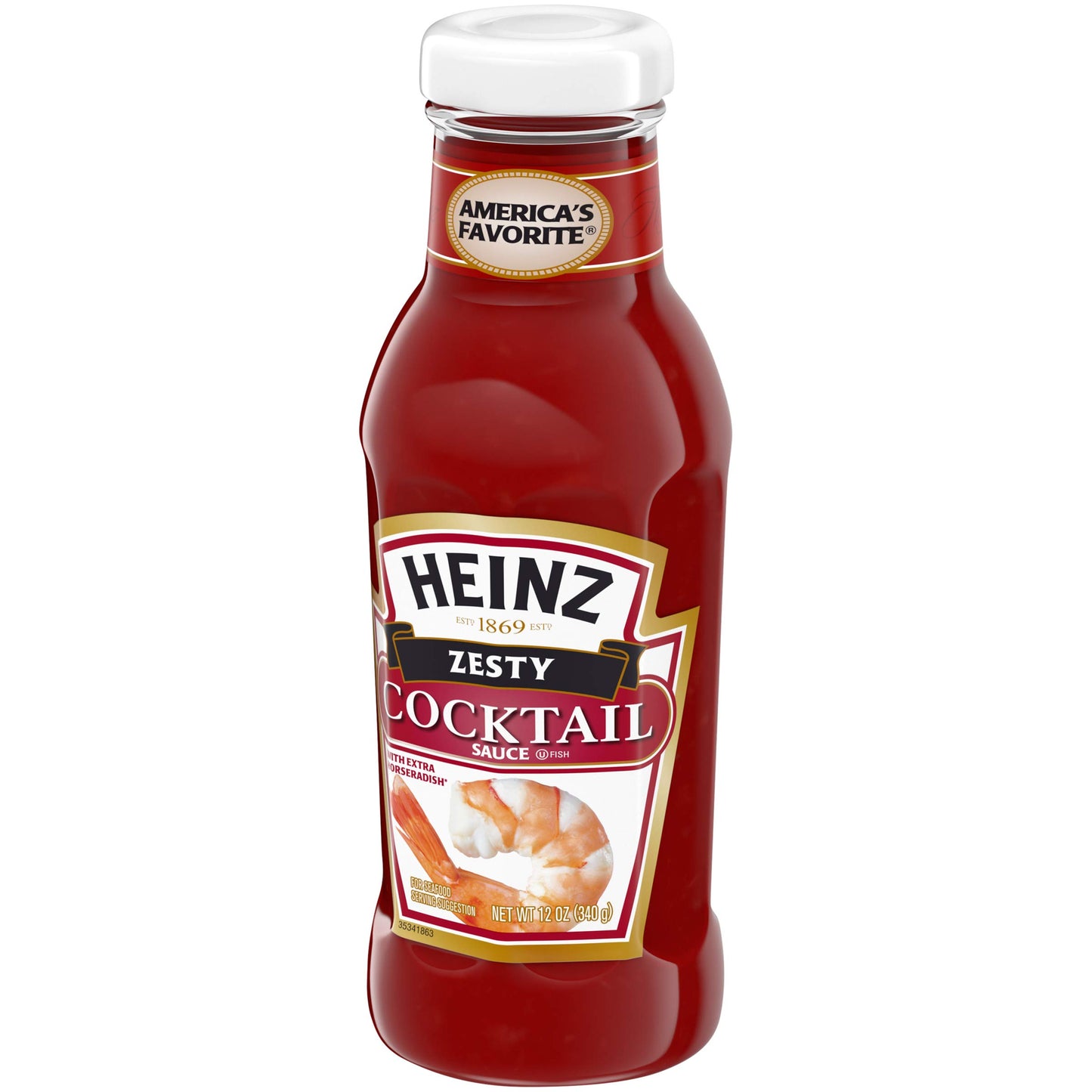 HEINZ Zesty Cocktail Sauce, 12 oz Bottle, Pack of 1