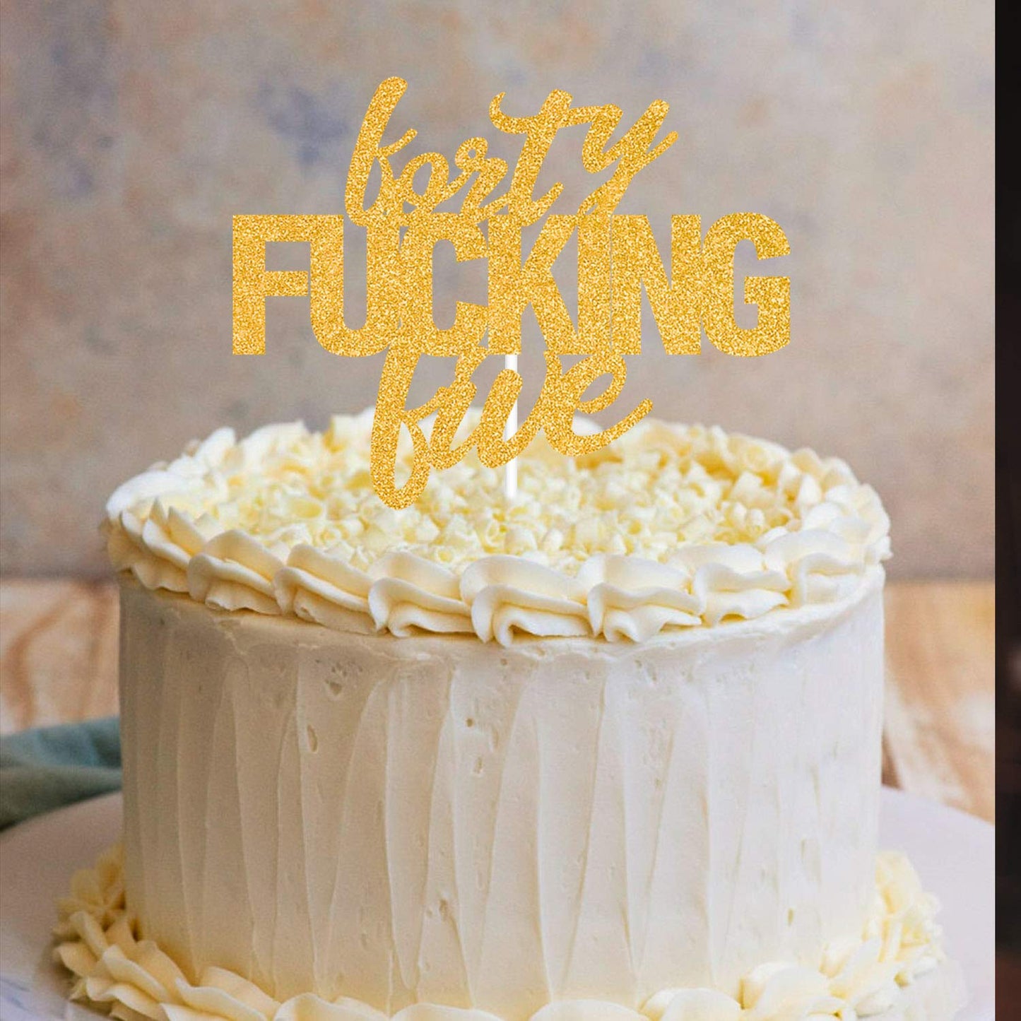 Forty Five Gold Glitter Cake Toppers 45 Years Old 45Th Birthday Anniversary Party Decorations Supplies