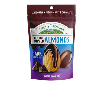 Liberty Orchards Double Dipped - Dark Chocolate Almonds, Gluten Free, Premium Nuts & Rich Chocolates Delightful Treat
