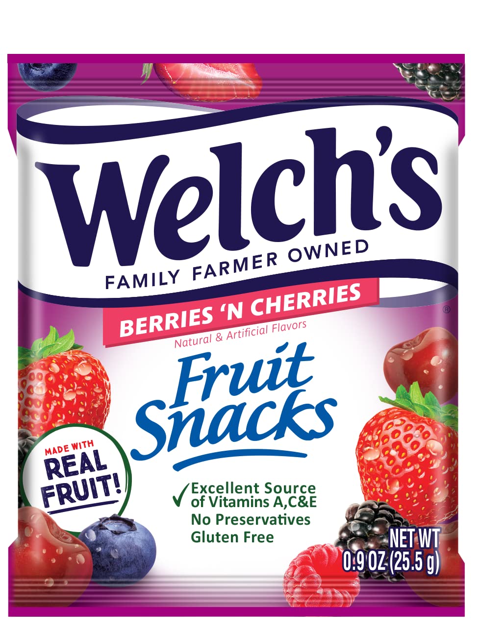 Welchs Berries n Cherries, 0.9 Oz, 40 Ct