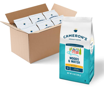 Camerons Coffee Roasted Ground Coffee Bag, Woods & Water, 12 Ounce, Pack Of 6 - New