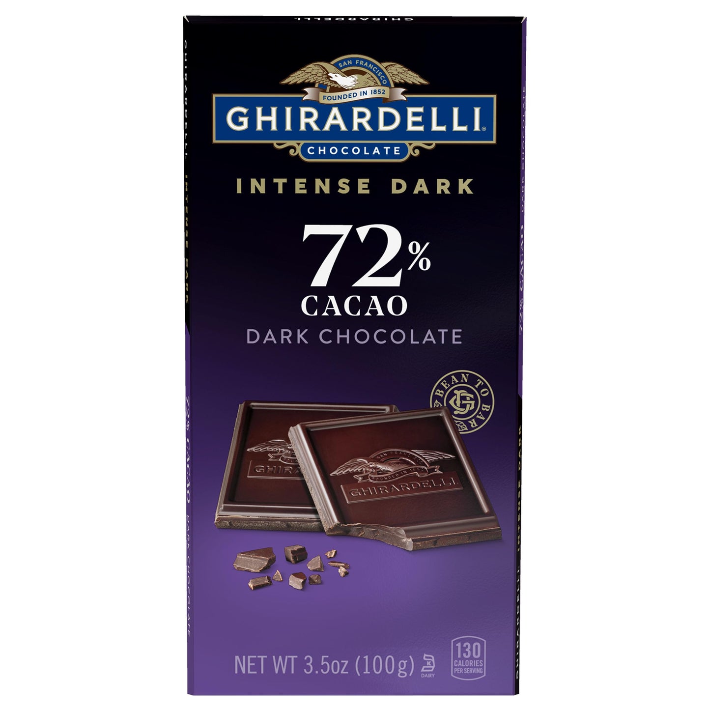 Ghirardelli Intense Dark Chocolate Bar 72% Cacao 3.5 Oz Bar
