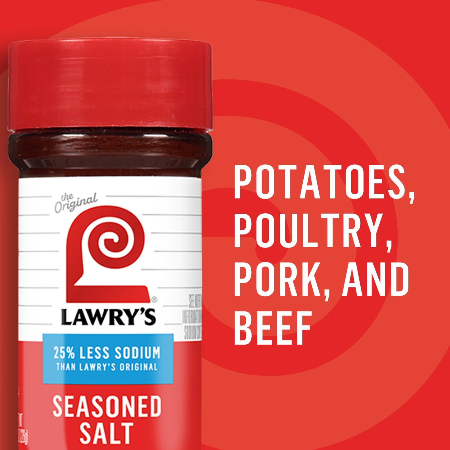 Lawrys 25% Less Sodium Seasoned Salt, 8 oz (Pack of 12)