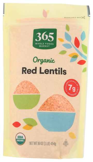 365 by Whole Foods Market, Organic Red Lentils, 16 Ounce