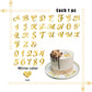 Gold Acrylic Alphabet Number Cake Topper Diy Personalized Name Cupcake Toppers With Balls Happy Birthday Sets For Custom Wedding