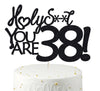 Happy 38th Birthday Cake Topper 38 Birthday Cake Toppers-Black Glitter, Funny 38th Cake Topper for Men,38 Cake Topper For Women,