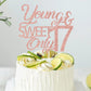 Young And Sweet Only 17 Cake Topper, Happy 17Th Birthday, Cheers To 17 Years Old Cake Decor, 17Th Birthday/Anniversary Party Dec