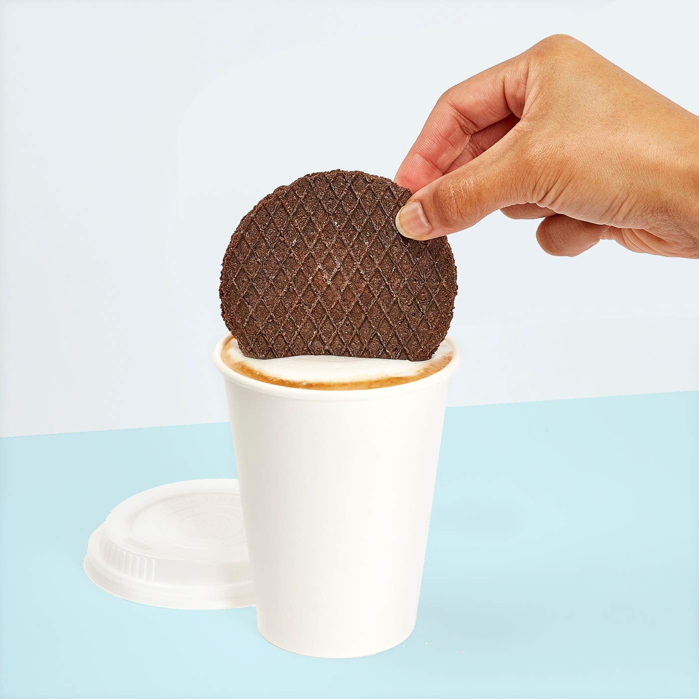 Rip Van Wafels Cookies & Cream Stroopwafels - Healthy Snacks - Non GMO Snack - Keto Friendly - Office Snacks - Low Sugar (3g) - Low Calorie Snack - 48 Count (Pack of 1)