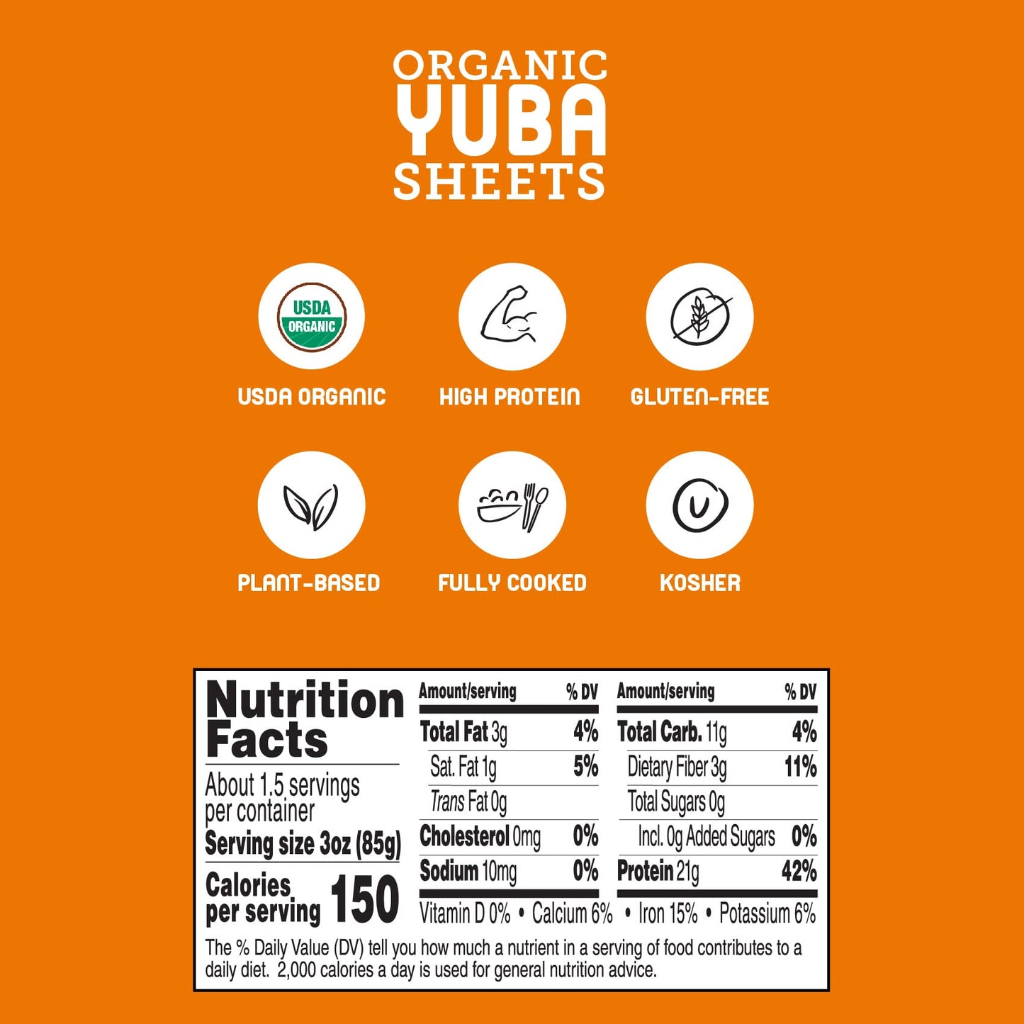Hodo Tofu Skin | Beancurd Skin | Tofu Sheets | 35g Protein per package | Organic | Yuba Sheets
