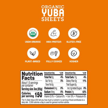 Hodo Tofu Skin | Beancurd Skin | Tofu Sheets | 35g Protein per package | Organic | Yuba Sheets