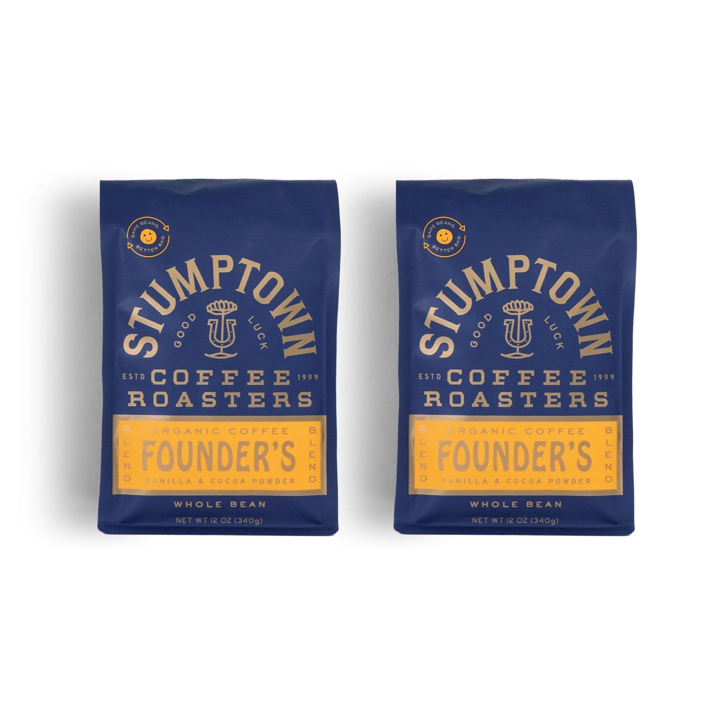 Stumptown Coffee Roasters Medium Roast Whole Bean Coffee | Founders Blend | Vanilla and Cocoa Notes | 24 Ounces | 2 Bags