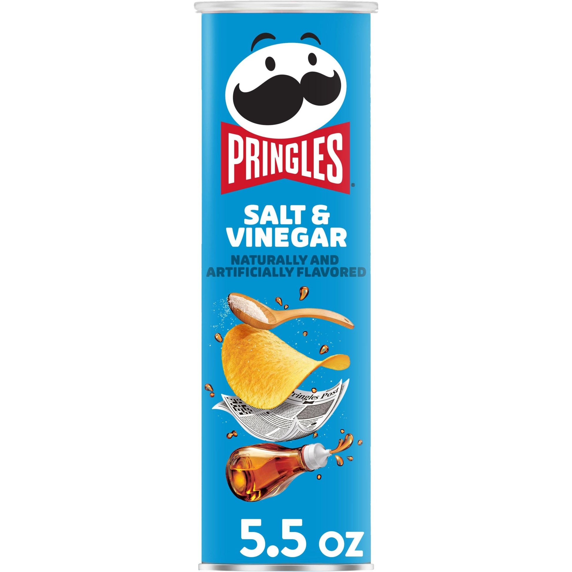 Pringles Salt & Vinegar Flavored Potato Crisps, 158 Gram