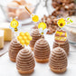 Gyufise 36Pcs Bumble Bee Cupcake Toppers Flower Sweet Bee Honeycomb Cupcake Picks Flower Oh Babee Cake Picks For Bee Theme Baby