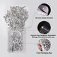 Huebeaty 6-in-1 Metallic Silver Cake Pearls Sprinkles, 180g - Silver Galaxy Star Sprinkles for Cake, Cupcakes, Cookies, Ice Cream