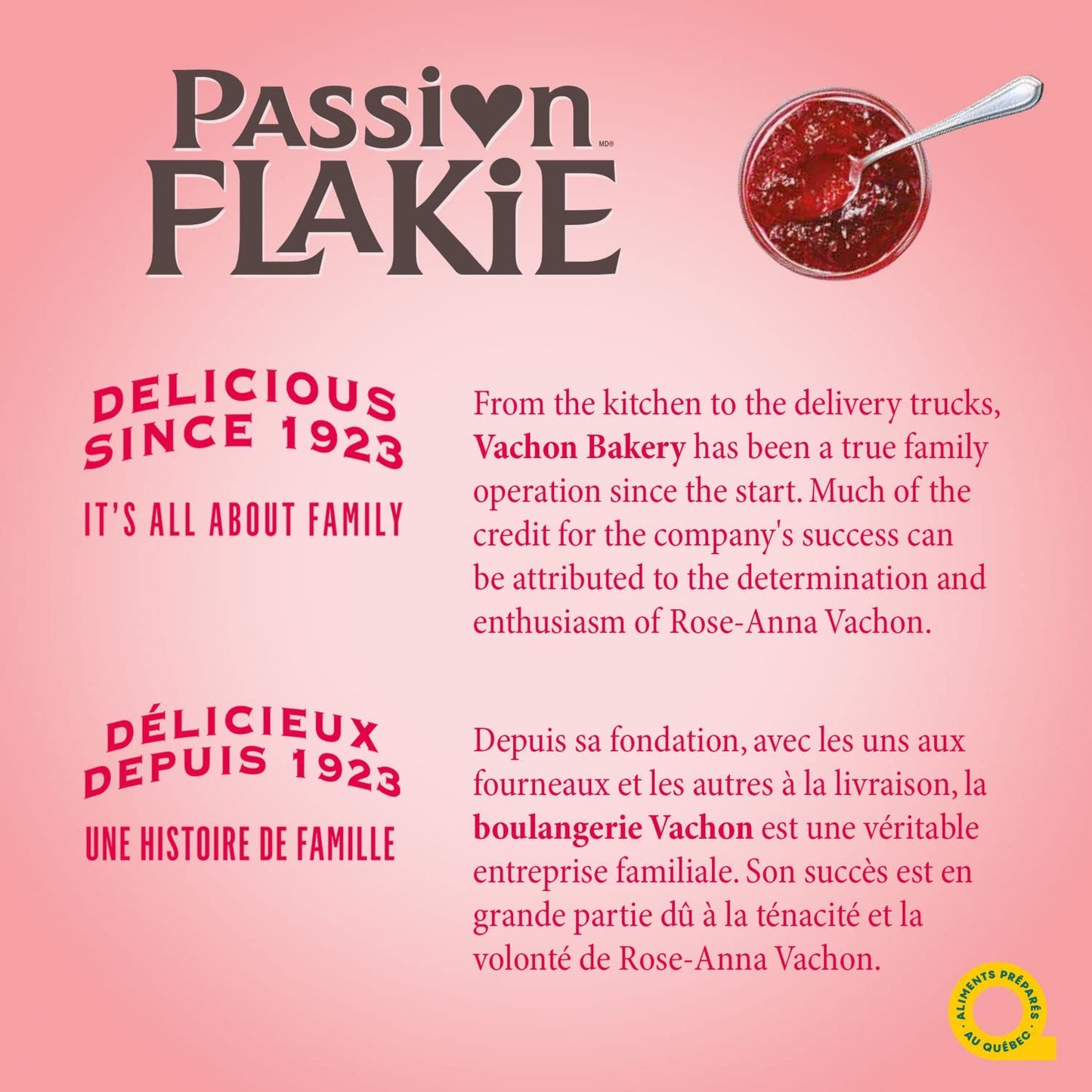 Vachon Passion Flakie Pastries Apple Raspberry 10.3 Ounce, 1 Box, Made in Quebec