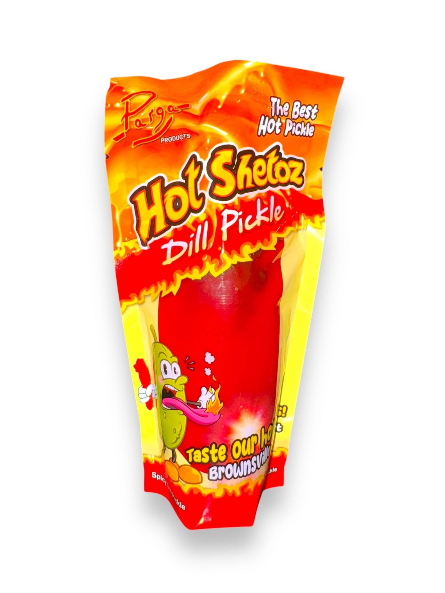 Parga Products Dill Pickle Flavored Snack, Spicy, 4x7, Made in USA