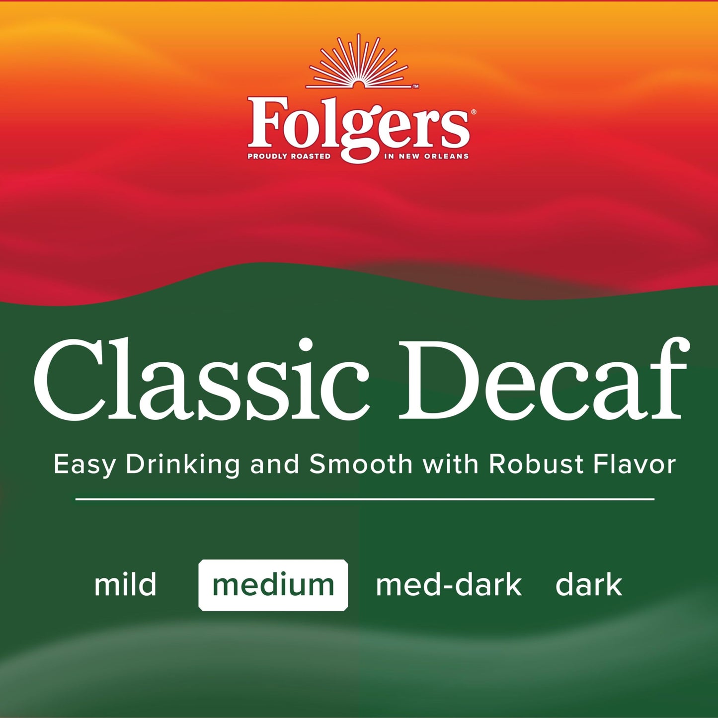 Folgers Classic Decaf Medium Roast Ground Coffee, 25.9 Ounce