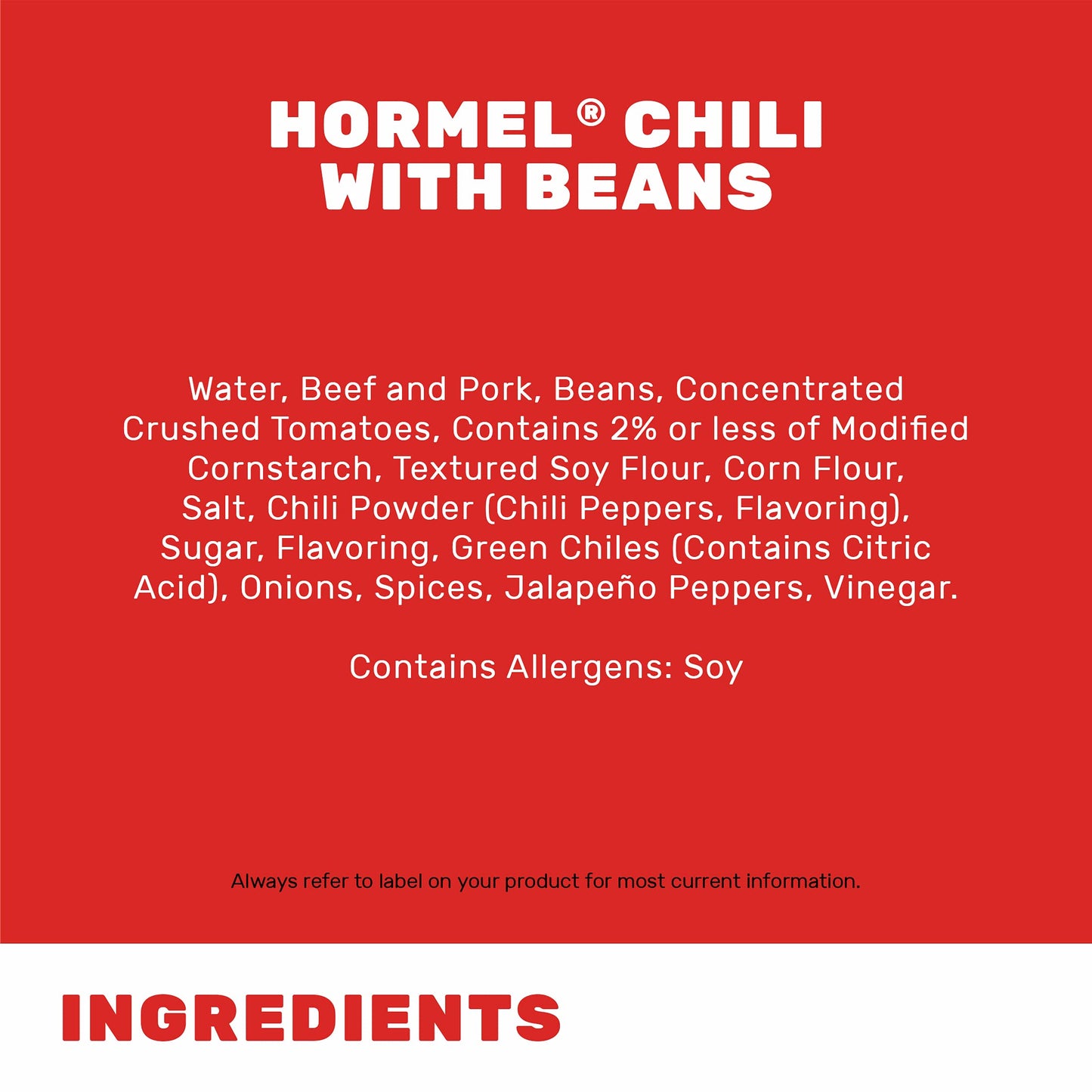 Hormel Chili With Beans 15 Oz - 8 Pack, 15oz Cans, Convenient Meal Option