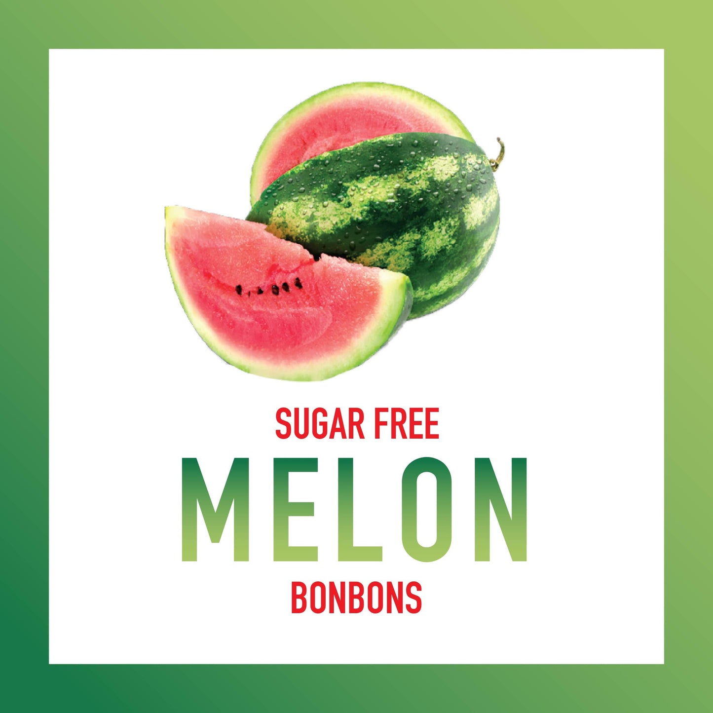 Swiss Imports Sugar Free Bonbons Hard Candy Drops, Melon, 100 Individually Wrapped Pieces, 250G/8.8Oz