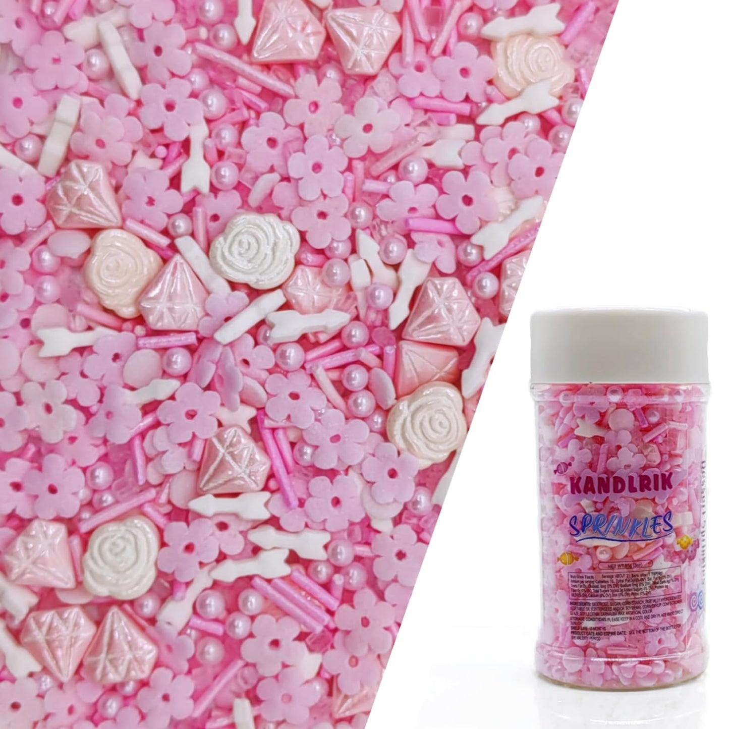 Sprinkles Diamond & Rose & Arrow Cake Decorations Cupcake Toppers Cookie Decorating Perfect for Cakes,Cupcakes,Desserts Toppings