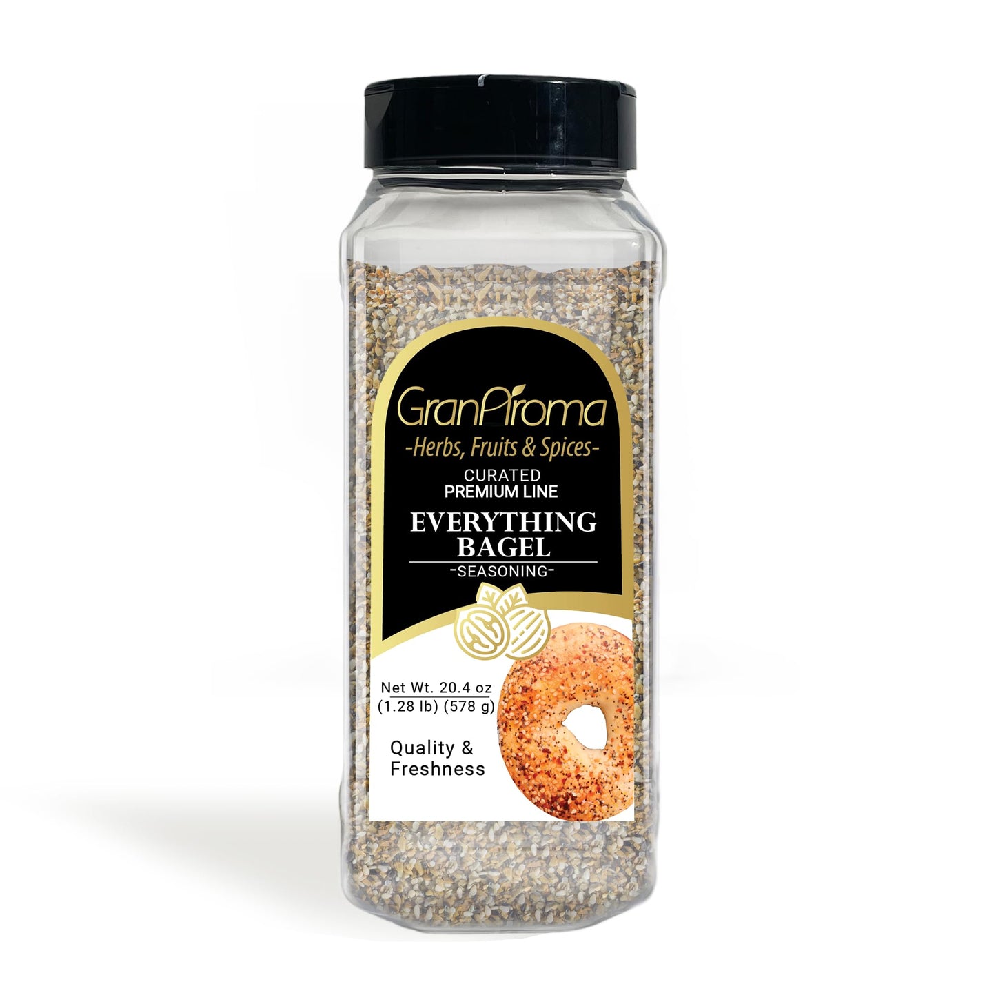 GranAroma Everything Bagel Seasoning, 20.4 oz, Spices & Seeds, Delicious Seasoning Mix, Crunchy