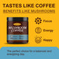 Orgnisulmte Premium Mushroom Coffee 4.58 Oz, Fresh Ground Colombian Instant Coffee With 7 Superfood Mushrooms Better Taste, Natu