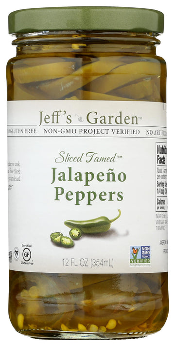 Jeffs Naturals Sliced Tamed Jalapeno Peppers 12 Oz