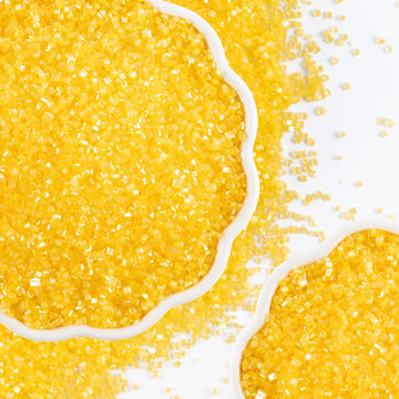Yellow Sanding Sugar Edible Sugar Sprinkles For Cake Decorating Sparkling Edible Crystal Candy For Easter Wedding Party Baking C