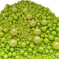 Edible Green Sugar Pearls Candy Sprinkles 120G/ 4.23Ounce Baking Cake Sprinkles Cupcake and Cake Topper Cookie Decorations Weddi