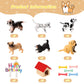 18 Pcs Realistic Dog Cake Topper Dog Figurines Dog Birthday Cake Topper Dog Bone Kennel Cake Toppers Dog Party Decoration Mini D